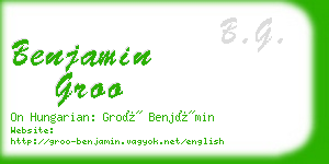 benjamin groo business card